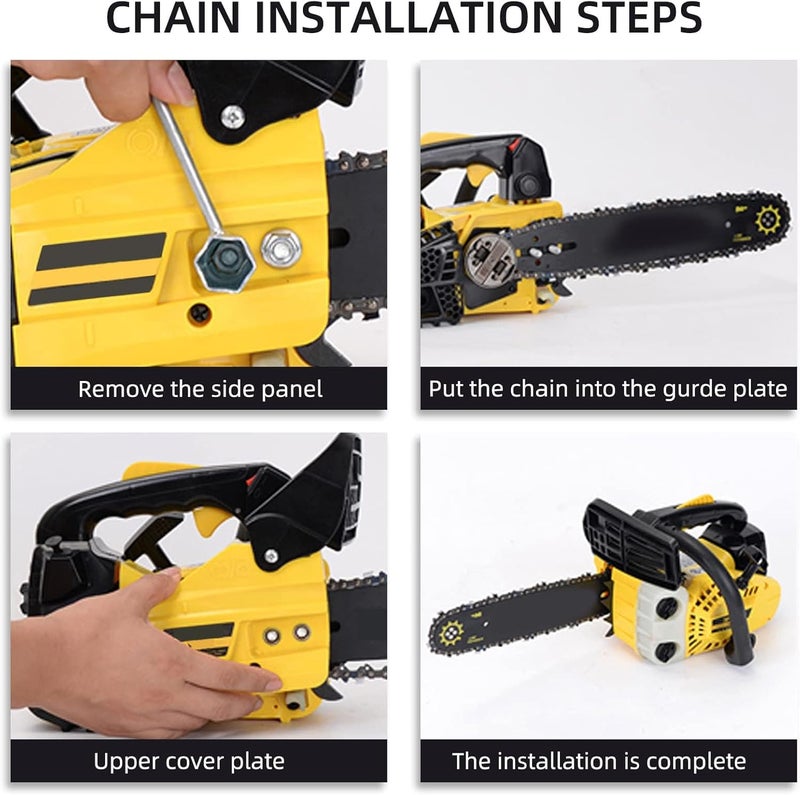 Fifchall 4 Pack 16 Inch Chainsaw Chain 56 Drive Links .050" Gauge, 3/8" Pitch, 16" Replacement Chain Low-Kickback Chainsaw Chains Compatible with Craftsman, Echo, Homelite, Poulan - Image 5